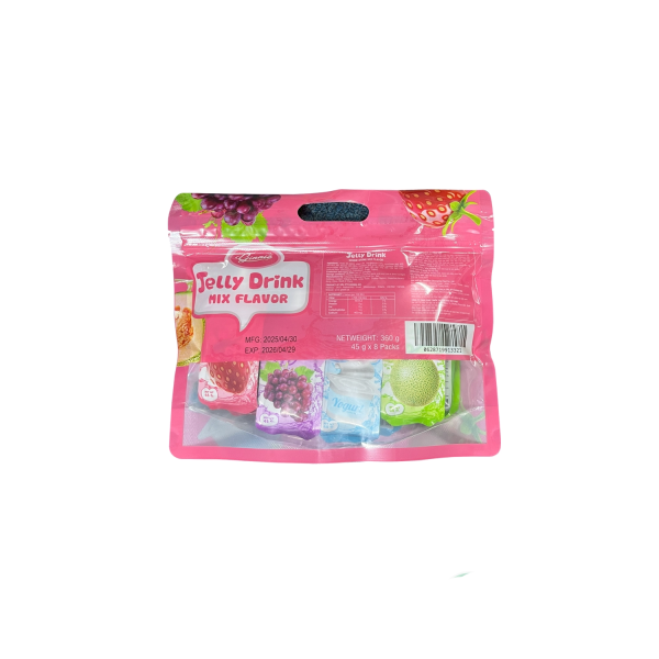 Thạch Uống Ginnie Mix 4 Vị Túi 360g