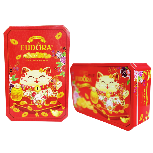 Bánh Quy EUDORA Mèo Thần Tài Hộp Giấy 110g