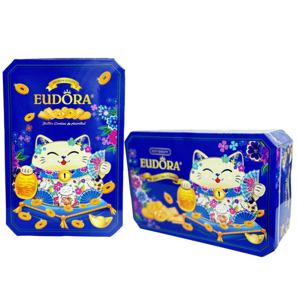Bánh Quy EUDORA Mèo Thần Tài Hộp Giấy 110g