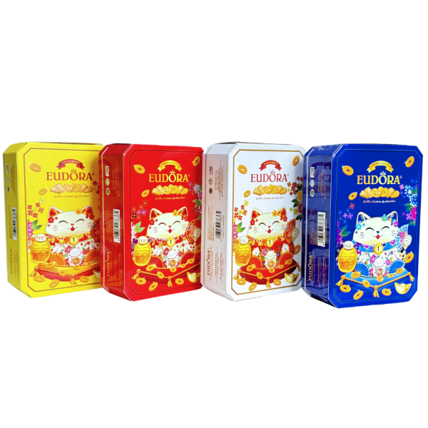 Bánh Quy EUDORA Mèo Thần Tài Hộp Giấy 110g