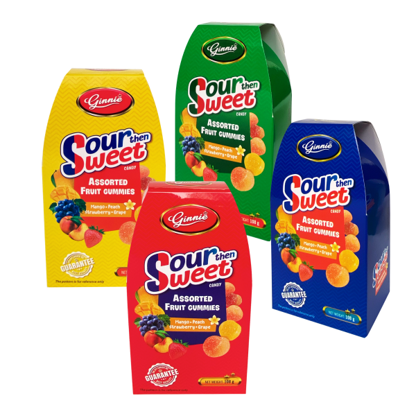 Kẹo Dẻo Chua Ngọt Ginnie Hộp 108g