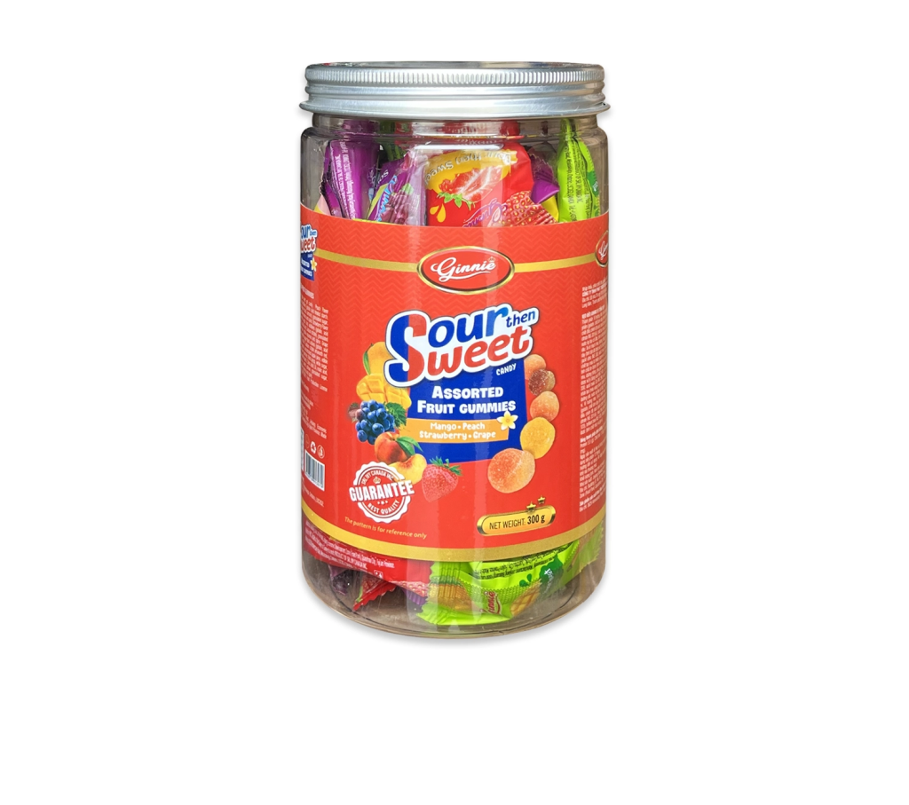 Kẹo Dẻo Chua Ngọt Ginnie Lọ 300g