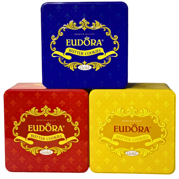 Bánh Quy Bơ EUDORA GOLD Hoàng gia Hộp thiếc 252g