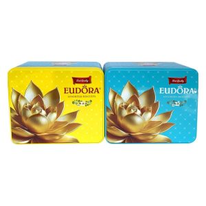 Bánh Quy EUDORA Hộp thiếc Hoa sen 186g