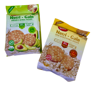 Bánh Yến Mạch GINNIE Không Thêm Đường Vị Hạt Sen Và Vị Quả Bơ Túi 240g