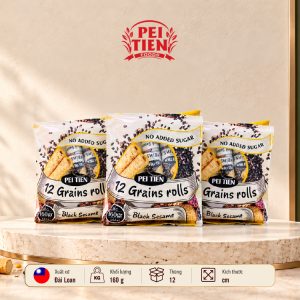 Bánh dinh dưỡng 12 loại đậu Peitien - Ăn kiêng - Vị mè đen 160g