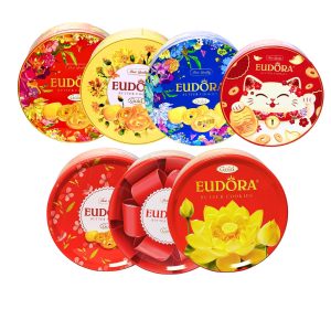 Bánh Quy Bơ Eudora Hộp Thiếc Tròn 112g
