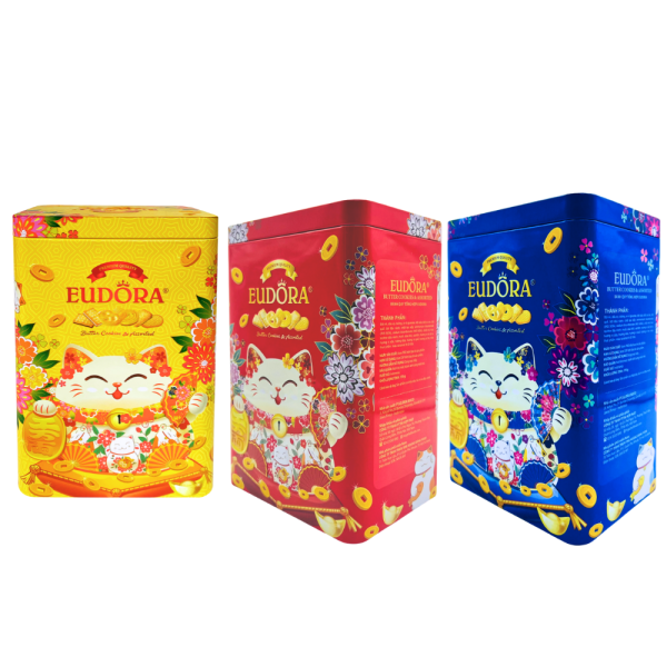 EUDORA Mèo Thần tài Hộp Thiếc 170g