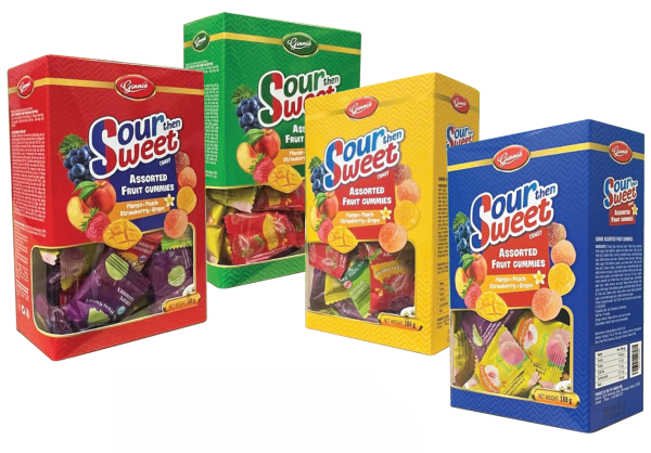 Kẹo Dẻo Chua Ngọt Ginnie Hộp 180g