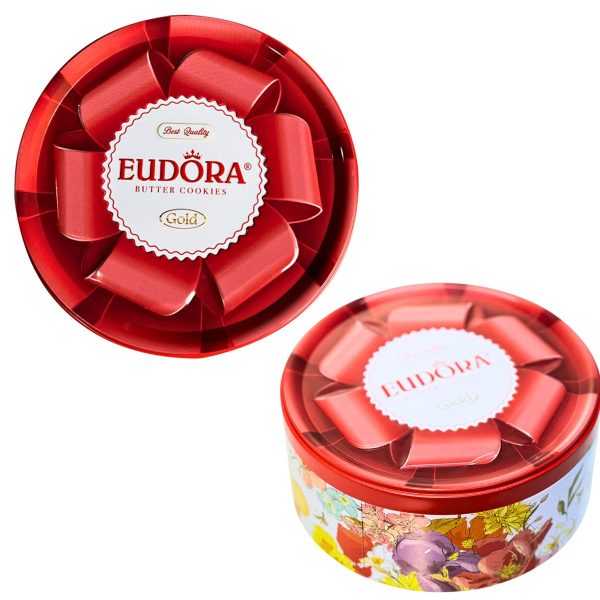 Bánh Quy Bơ Eudora Hộp Thiếc Tròn 112g
