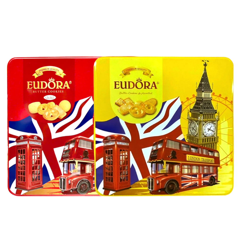 Bánh Quy Bơ EUDORA GOLD CITY Hộp thiếc 462g