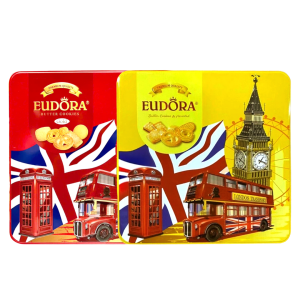 Bánh Quy Bơ EUDORA GOLD CITY Hộp thiếc 462g