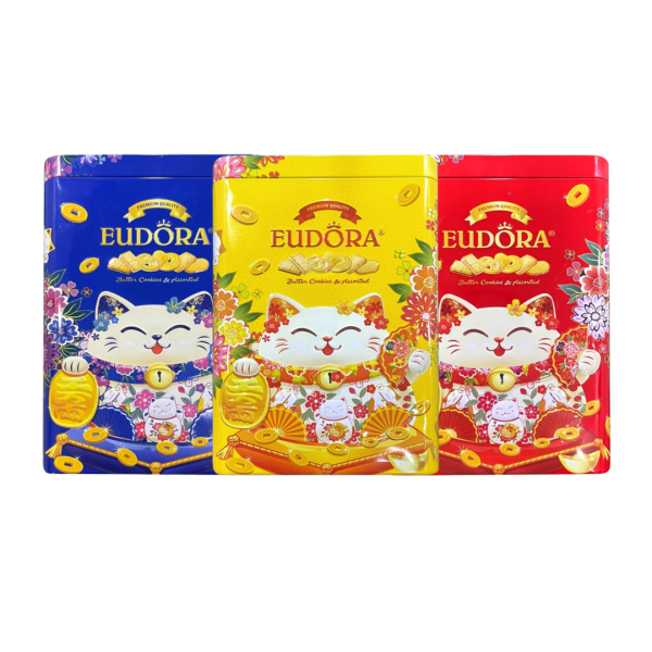 EUDORA Mèo Thần tài Hộp Thiếc 170g