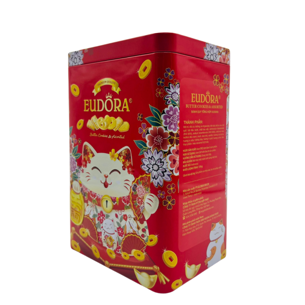 EUDORA Mèo Thần tài Hộp Thiếc 170g