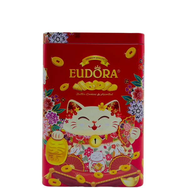 EUDORA Mèo Thần tài Hộp Thiếc 170g