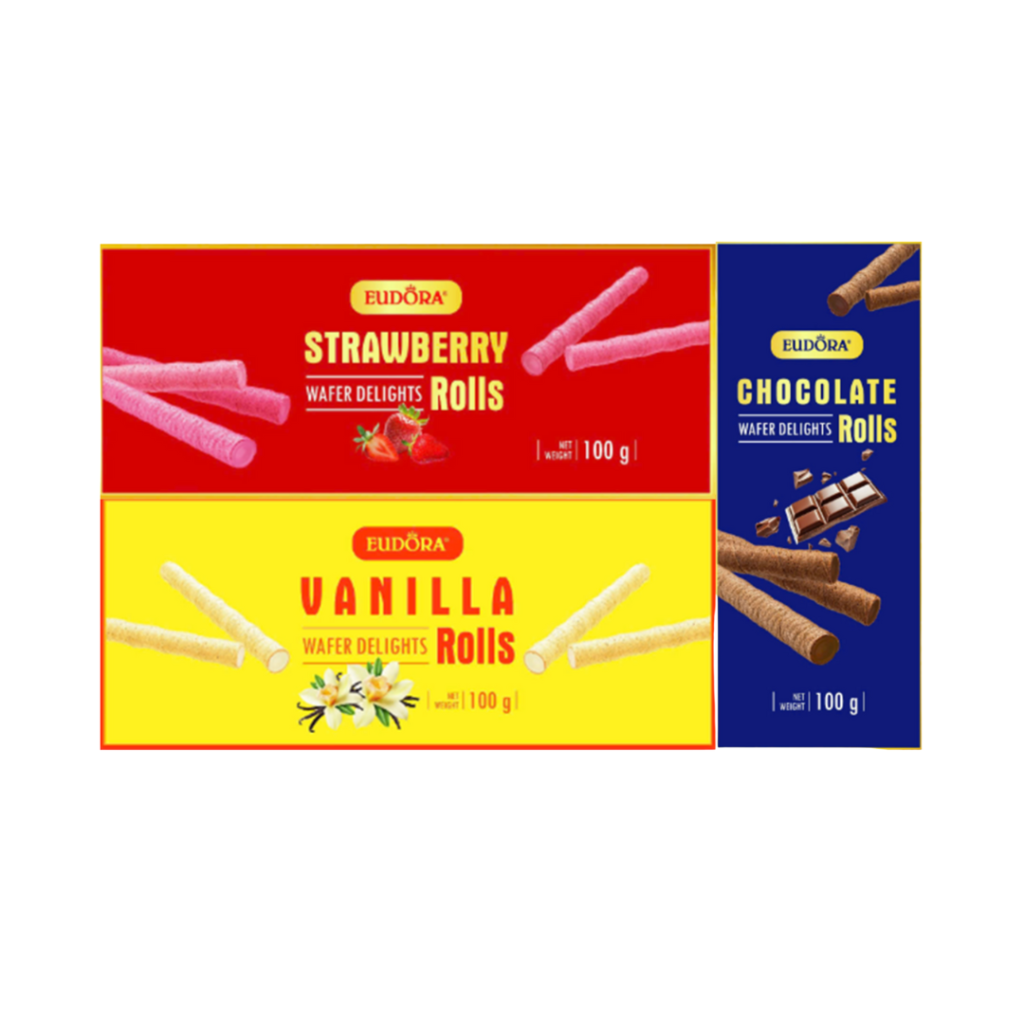 Bánh Quế Cuộn Kem EUDORA Hộp Giấy 100g