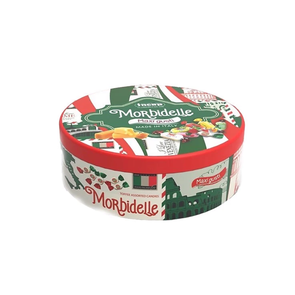 Kẹo Incap Mobirdele Hộp Thiếc Tròn 150g