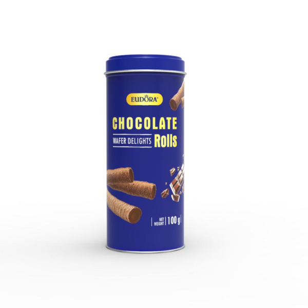 Bánh Quế Cuộn Kem EUDORA Hộp Thiếc 100g