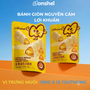 Bánh Giòn Nguyên Cám Lợi Khuẩn Vị Trứng Muối 190g