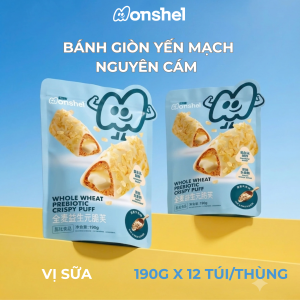 Bánh Giòn Yến Mạch Nguyên Cám Vị Sữa 190g